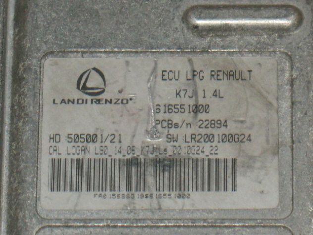 616551000 centralina gpl lpg dacia sandero 1.4 616551000 lr202044g24 - Foto 2