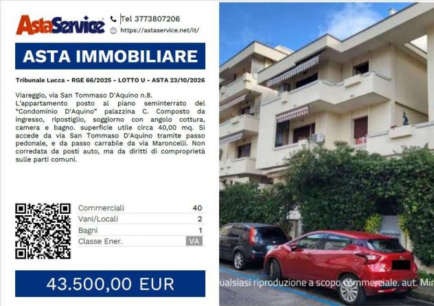 Tribunale Lucca - RGE 66/2025 - LOTTO U - Tribunale Lucca - RGE 66/2025 - LOTTO U - ASTA 23/10/2026