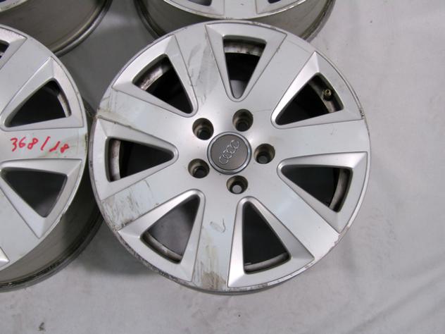 4F0601025AJ SET 4 CERCHI IN LEGA DA 16 POLLICI 5 FORI 7,5JX16H2 ET 45 AUDI A6 SW 2.7 D 132KW AUT 5P (2007) RICAMBIO USATO LEGGERMENTE GRAFFIATI, INTER - Foto 2