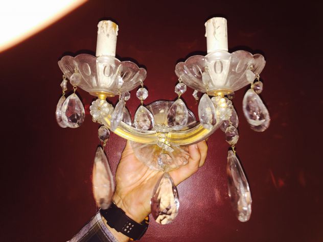 Luci con gocce in cristallo