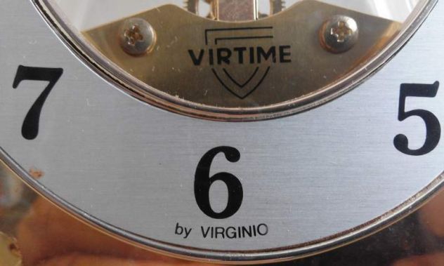 Orologio da tavolo VIRTIME con meccanismo visibile - buone condizioni anni 80 - Foto 5