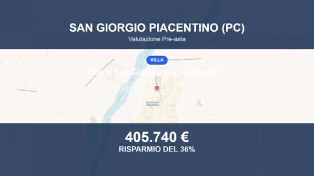 Immobile in asta di 645 m² con più di 5 locali e box auto in vendita a San Giorgio Piacentino