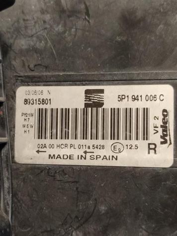 FARO ANTERIORE DESTRO SEAT Leon 2° Serie 5P1941006C 89315801 BWA (0509) - Foto 5