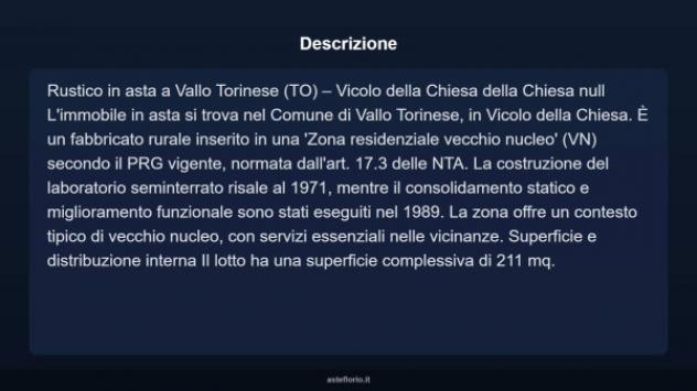 Immobile in asta di 211 m² in vendita a Vallo Torinese - Foto 4