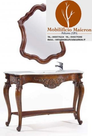 Fabbrica Mobili Classici Bagno Brescia cod 006 Nuovo in Legno Massello