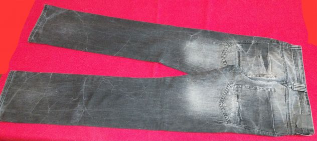 Jeans OWK taglia 36slim neri per uomo, 106 cm di lunghezza gamba da sotto cintur - Foto 3