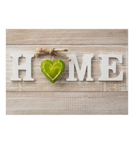 Fotomurale Adesivo Casa Dolce Casa Col Cuore Verde Arredalacasa - Foto 2