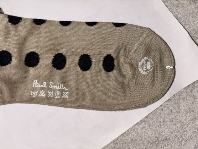 CALZE NUOVE DA UOMO IN COTONE FIRMATE ORIGINALI”PAUL SMITH”MADE IN ITALY - Foto 6