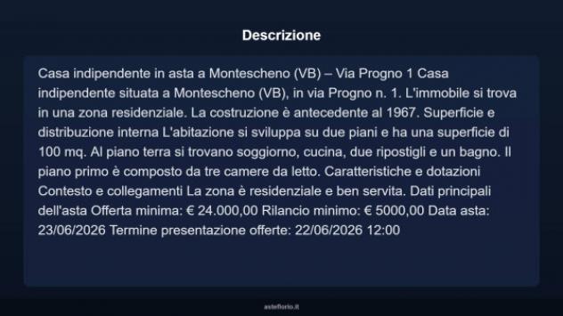 Immobile in asta di 100 m² con più di 5 locali in vendita a Montescheno - Foto 4