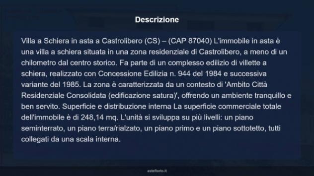 Immobile in asta di 248 m² con più di 5 locali in vendita a Castrolibero - Foto 3