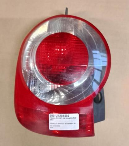 FANALE POST.SX BIANCO/ROSSO 999-U1298492 Parti elettriche  Fanaleria  Fanali  Fanale post. dx. RENAULT - MODUS - 01-10-2004 - 01-02-2008