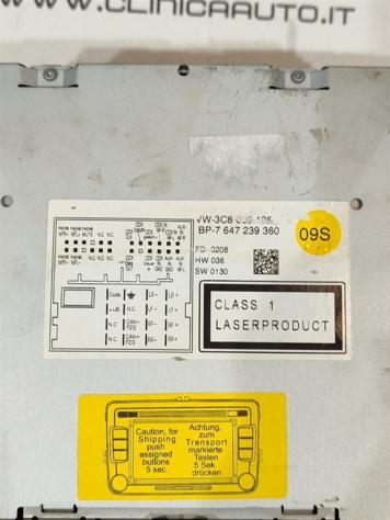AUTORADIO VOLKSWAGEN Scirocco Serie (137) 3C8035195 CAVD (0814) - Foto 3