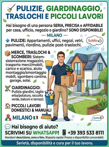 Pulizie Giardinaggio Traslochi e Piccoli Lavori