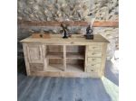 BANCONE IN LEGNO MASSELLO GREZZO AL NATURALE