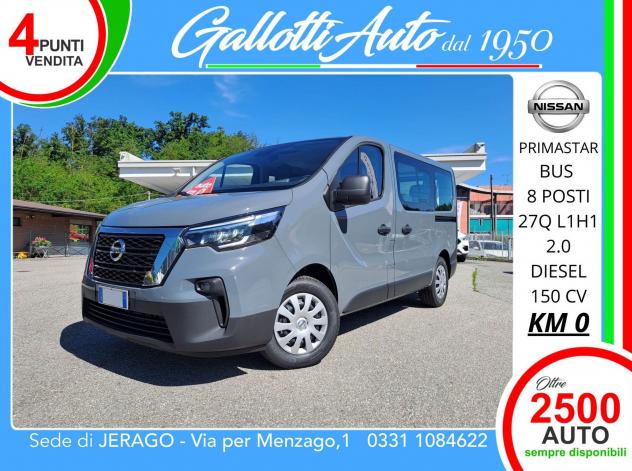 Nissan Primastar L1H1 Bus 8 POSTI+IVA-NESSUN OBBL. FIN.