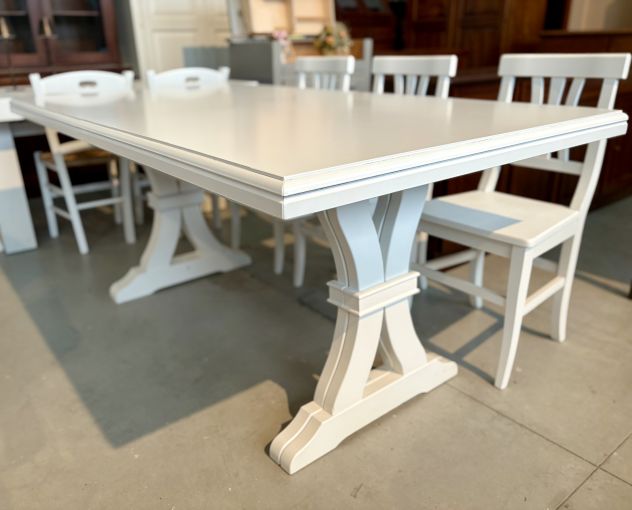 NUOVO TAVOLO FRATINO CM.180x100 all. 360 DI VERO LEGNO MASSELLO VARIE FINITURE