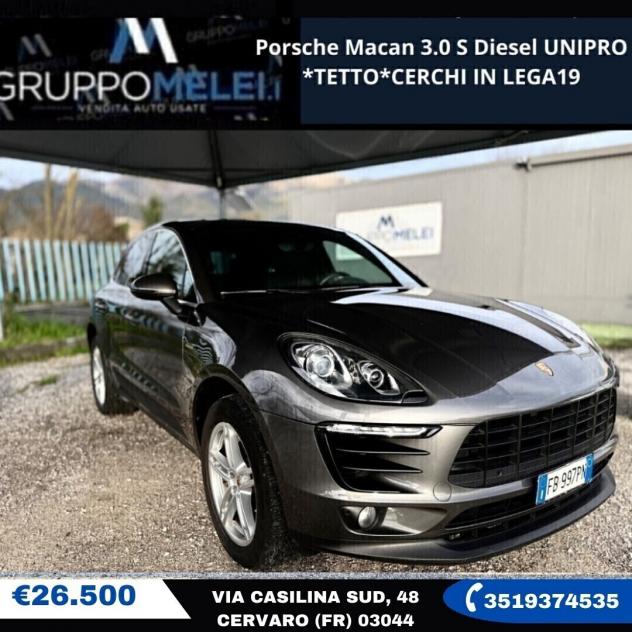 Porsche Macan 3.0 S Diesel UNIPRO *TETTO*CERCHI IN LEGA19
