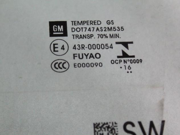 13412507 VETRO SCENDENTE PORTA POSTERIORE SINISTRA OPEL ASTRA SW 1.6 D 81KW 6M 5P (2017) RICAMBIO USATO - Foto 6