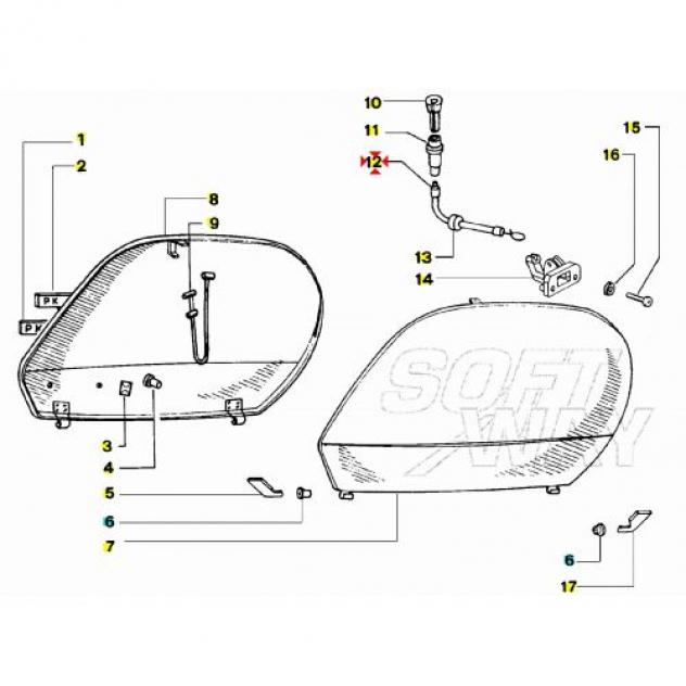 Cavo apertura sportello Vespa PK XL FL FL2 N 234499 - Foto 3