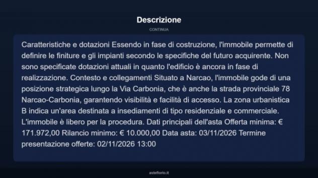Immobile in asta di 551 m² in vendita a Narcao - Foto 4