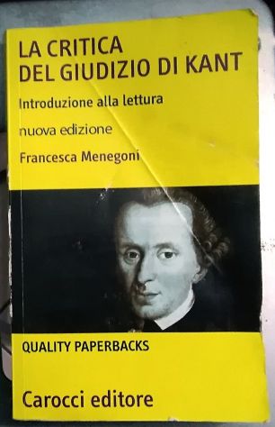 LA CRITICA DEL GIUDIZIO DI KANT -introduzione alla lettura   di Menegoni