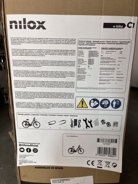 Bicicletta cargo ebike Nilox - Foto 3