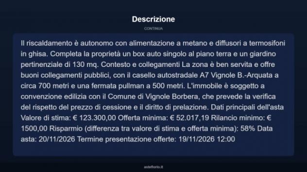 Immobile in asta di 174 m², box auto in vendita a Vignole Borbera - Foto 17