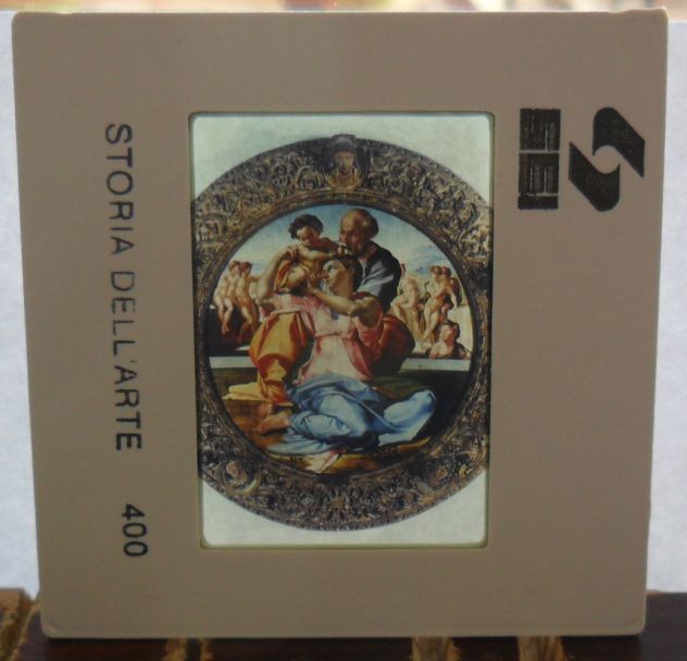 DIAPOSITIVA 400 SEI STORIA DELL'ARTE - PITTURA - MICHELANGELO - LA SACRA FAMIGLI