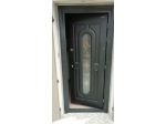 PORTA BLINDATA PER ESTERNO IN METALLO con vetro satinato