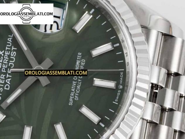 REPLICA Rolex DATEJUST 36 SS 116234 1:1 BEST EDITION ACCIAIO 904L QUADRANTE FOGLIA VERDE SUL BRACCIALE JUBILEE 3235 - Foto 3