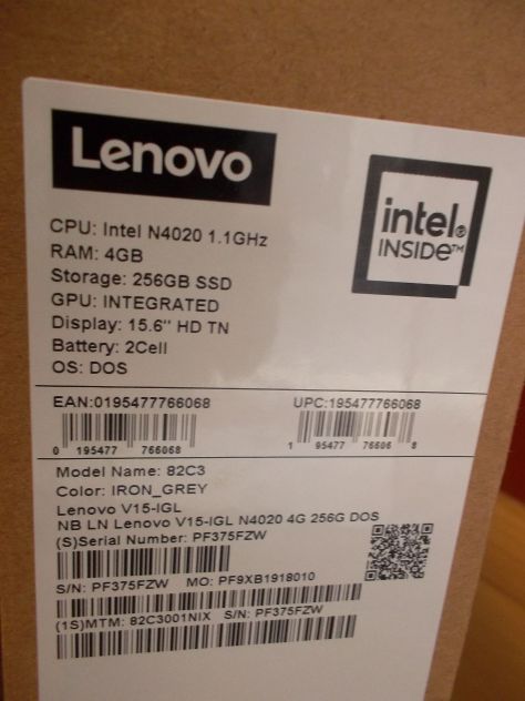 STOCK 10 NOTEBOOK NUOVI SCATOLATI LENOVO V15-IGL - Foto 9