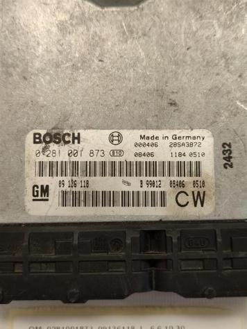 CENTRALINA MOTORE OPEL Vectra B Berlina 2° Serie 0281001873 09136118 X20DTH diesel 1995 (9902) - Foto 2