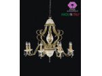 lampadario 8 luci vesuvius capodimonte nuovo pendagli cristallo porcellana