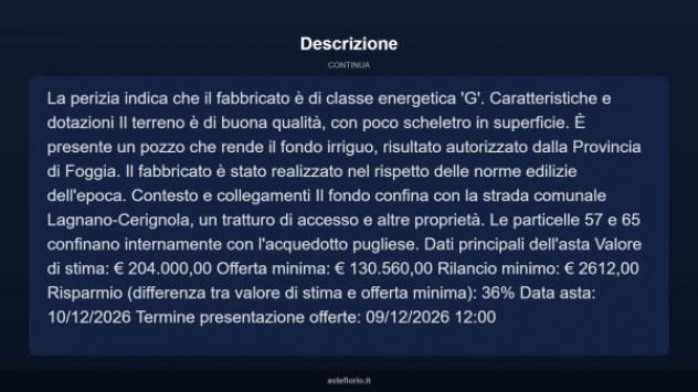 Immobile in asta di 78341 m² con più di 5 locali in vendita a Cerignola - Foto 5