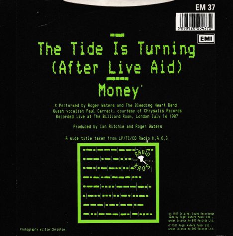 ROGER WATERS (Pink Floyd) The Tide Is Turning - 7'' / 45 giri 1987 EMI UK - Foto 2