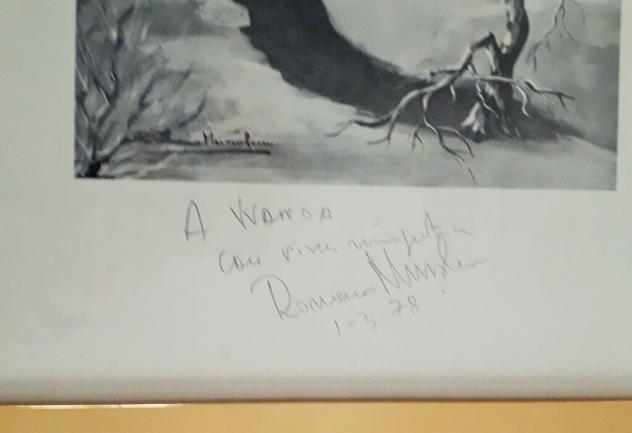 Stampa foto quadro Romano Mussolini autografata - Foto 2