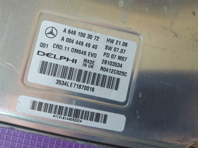Centralina Motore Delphi 28103534 A 646 150 30 72 004 446 49 40 CRD.11 OM646 EV - Foto 4