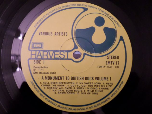 MONUMENT TO BRITISH ROCK 20 Rock, Pop Classic - LP / 33 giri Beatles, ELO, 1979 - Foto 3