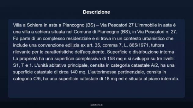 Immobile in asta di 158 m², box auto in vendita a Piancogno - Foto 3
