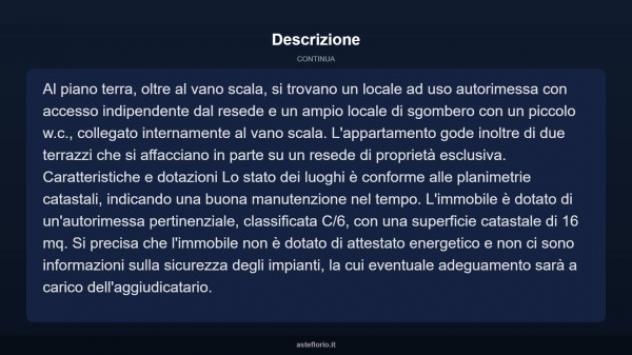 Immobile in asta di 130 m² con più di 5 locali e box auto in vendita a Pontedera - Foto 5