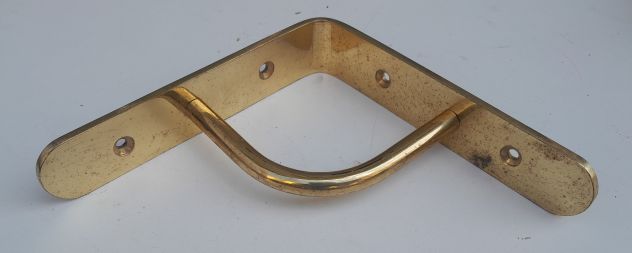 Reggi Mensola Reggimensola in OTTONE PESANTE Pieno mm. 150 x 150 x 30 - Foto 4