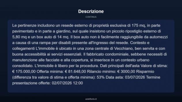 Immobile in asta di 149 m² con più di 5 locali e box auto in vendita a Vecchiano - Foto 18