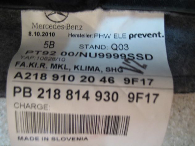 RIVESTIMENTO CUSCINO SEDILE ANTERIORE MERCEDES CLS 500 350 BLUETEC 4MATIC - Foto 5
