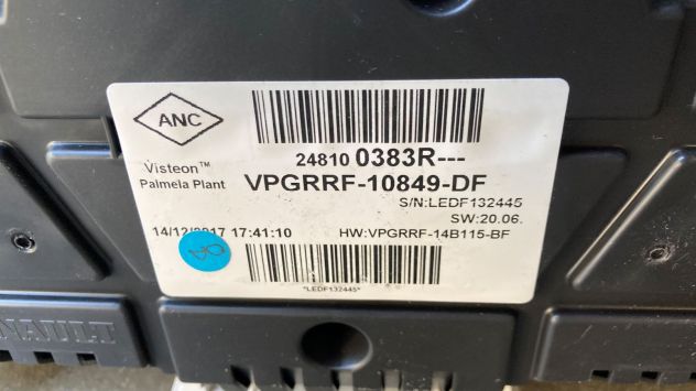 Quadro strumenti Renault Clio1.5DCI 4^serie del 2018 (248100383R) - Foto 5
