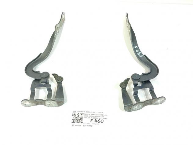 CERNIERE COFANO ANTERIORE DX E SX TOYOTA Yaris Serie 5341052180 5342052180 1KRFE (0811) - Foto 3