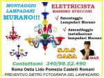Montaggio lampadario Roma casal Palocco
