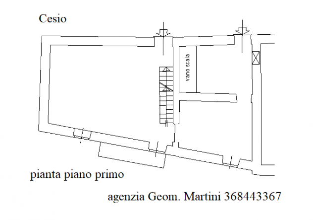VENDESI A CESIO IN CENTRO PAESE CASA CON DUE ALLOGGI DA TERMINARE LA RISTRUTTURAZIONE - Foto 9