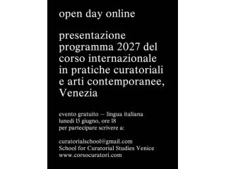 Open Day Online School for Curatorial Studies Venice