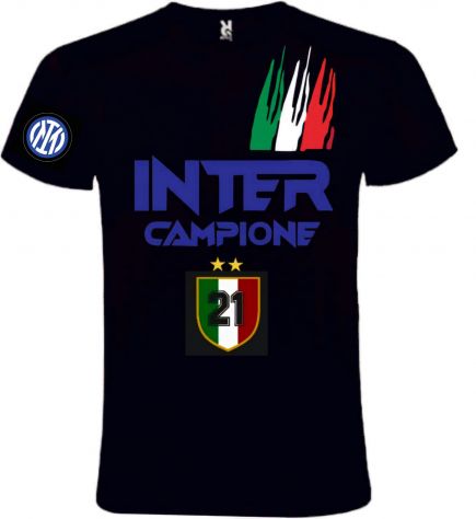 T-Shirt maglia personalizzata Inter Campione d'Italia 21 Scudetti San siro - Foto 2