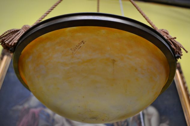 Antico lampadario stile Art Déco anni 40 - Foto 3